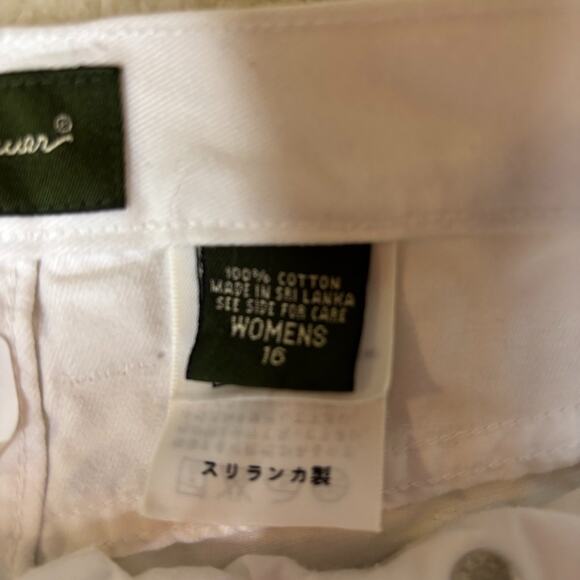 Eddie Bauer Shorts Womens Size 16 Slight Curvy White Bermuda Casual Beach Wear - Picture 3 of 6